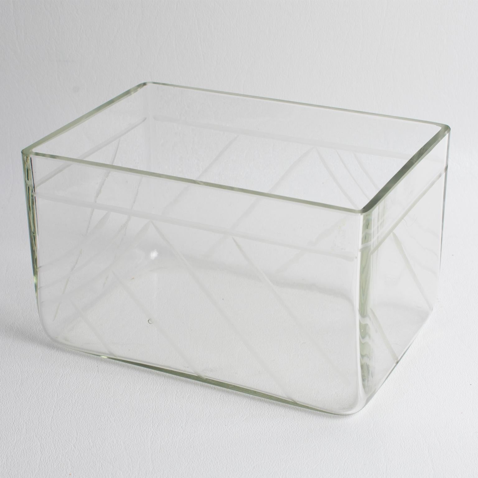 Caja de galletas Art Decó de madera y cristal Tarro de caramelos, Francia Años 30 en venta 4
