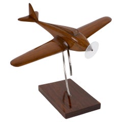 Art Deco Wood and Metal Airplane Aviation Propeller Model, circa 1930