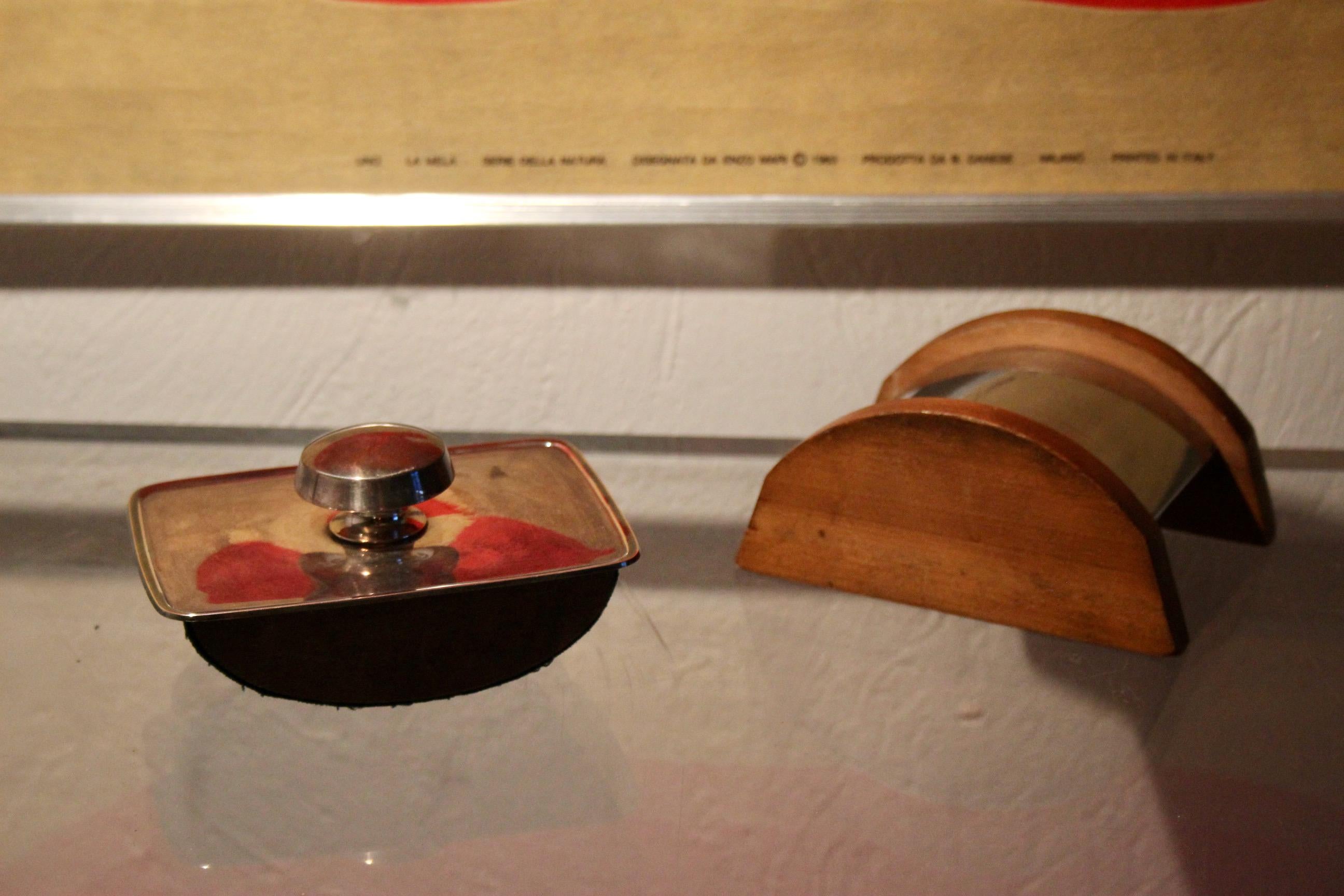 Schreibtischset aus Metall und Holz im Art déco-Stil