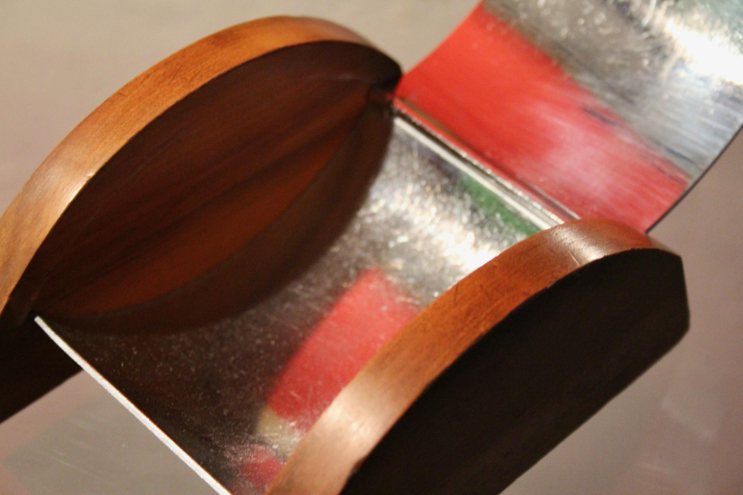 Art Deco Holz und Metall Schreibtisch Set im Angebot 3