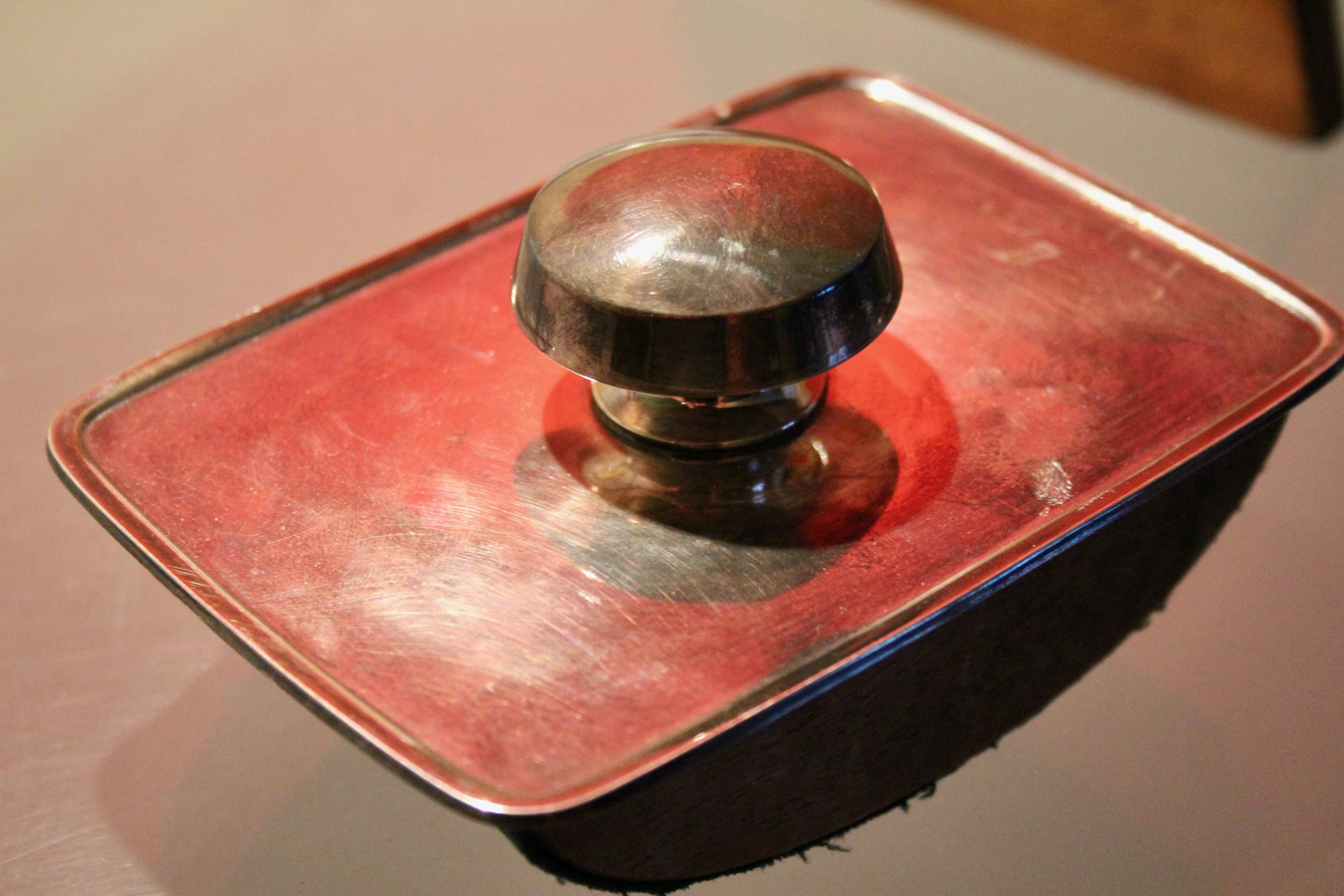 Art Deco Holz und Metall Schreibtisch Set im Angebot 4