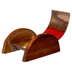 Art Deco wood and metal desk set