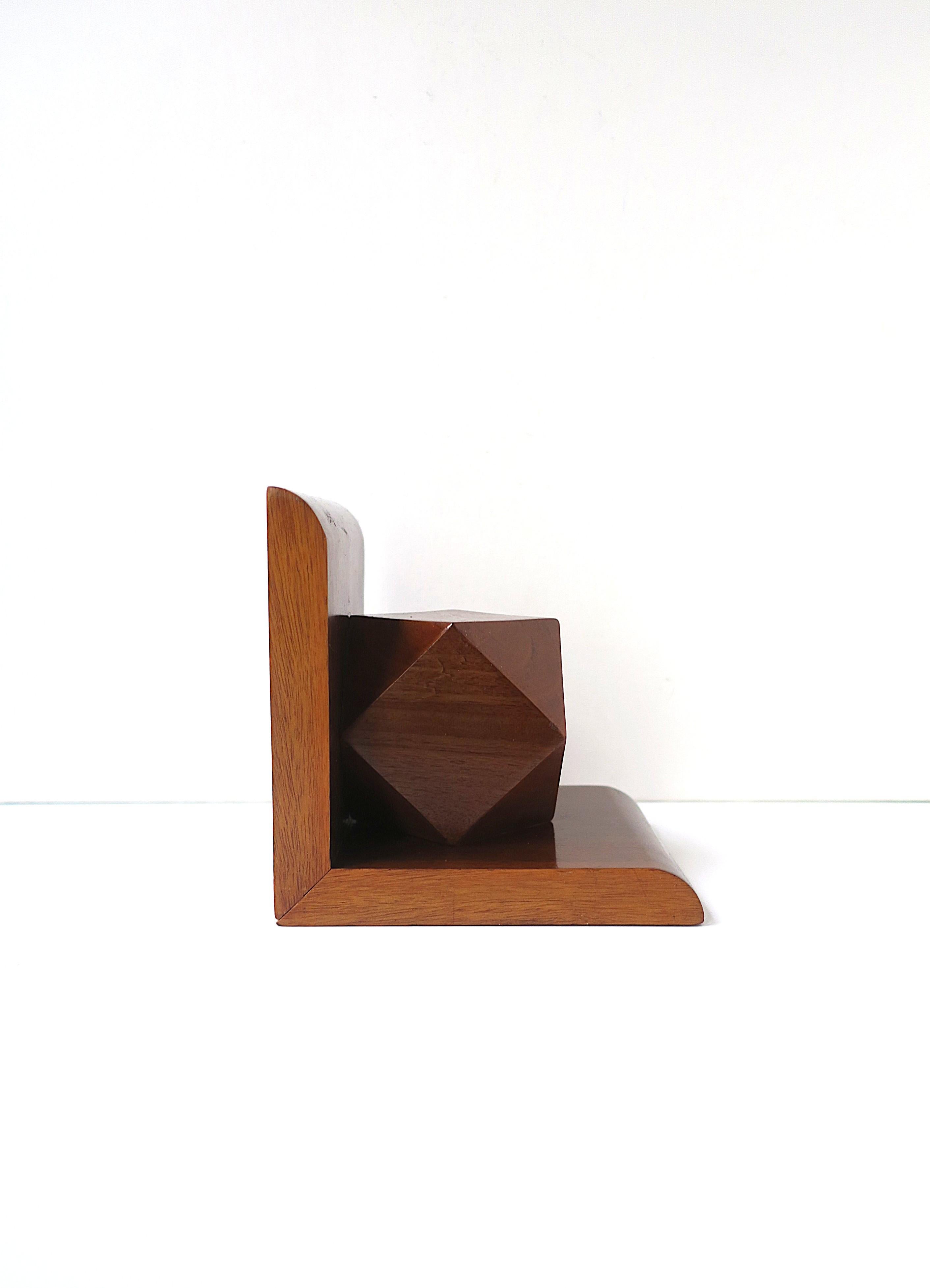 Art Deco Wood Buchstütze im Angebot 1