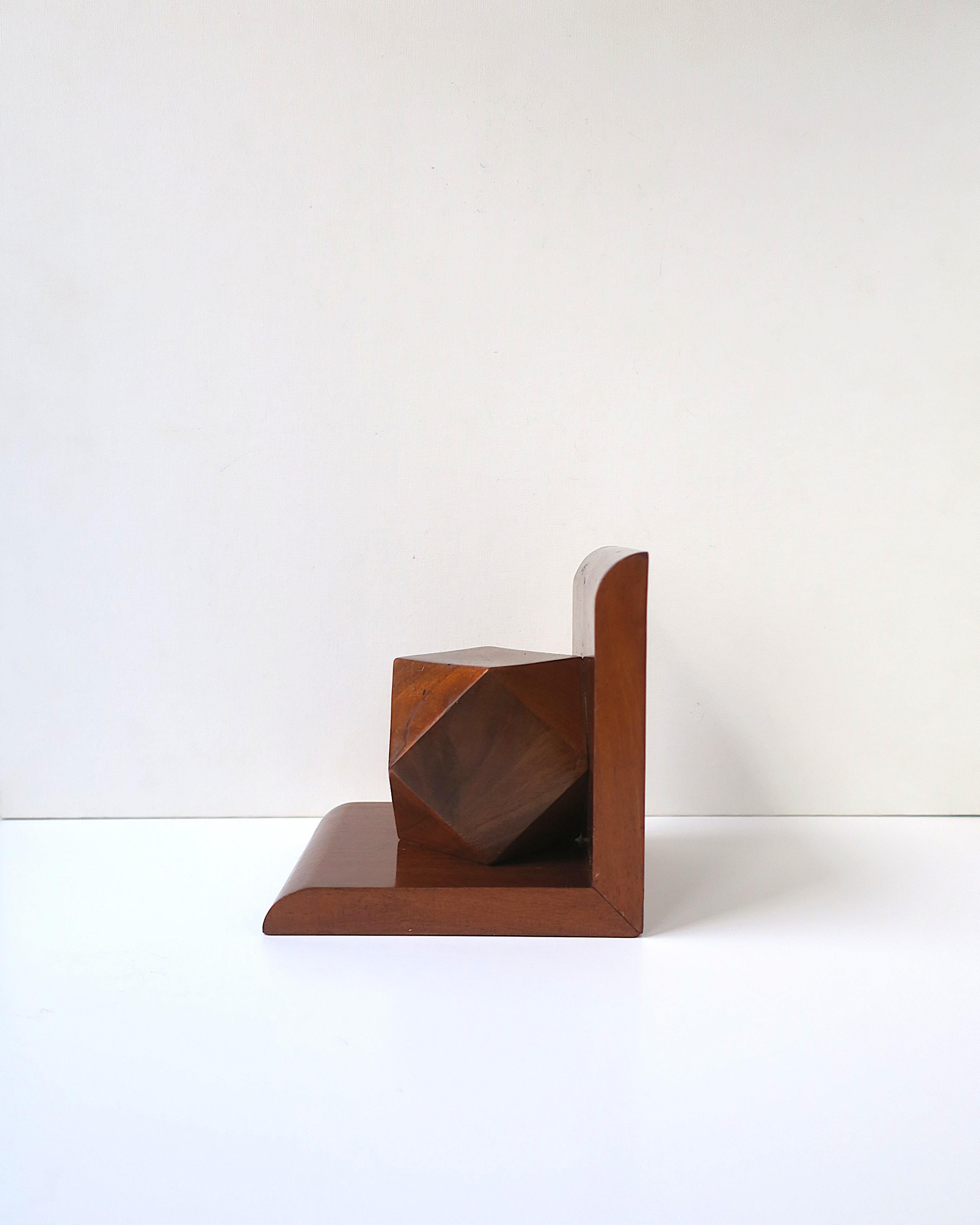 Art Deco Wood Buchstütze im Angebot 2