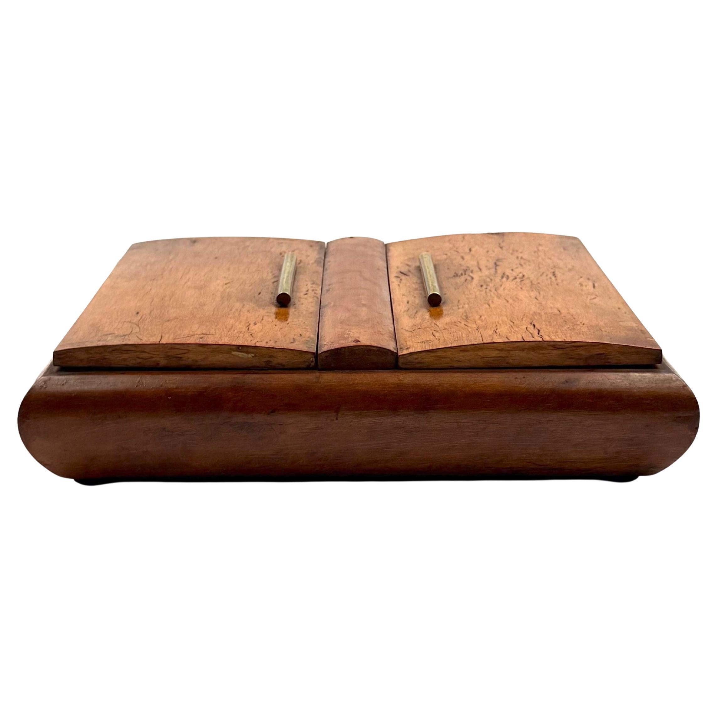 Art Déco wood cigarette box, Italy 1940