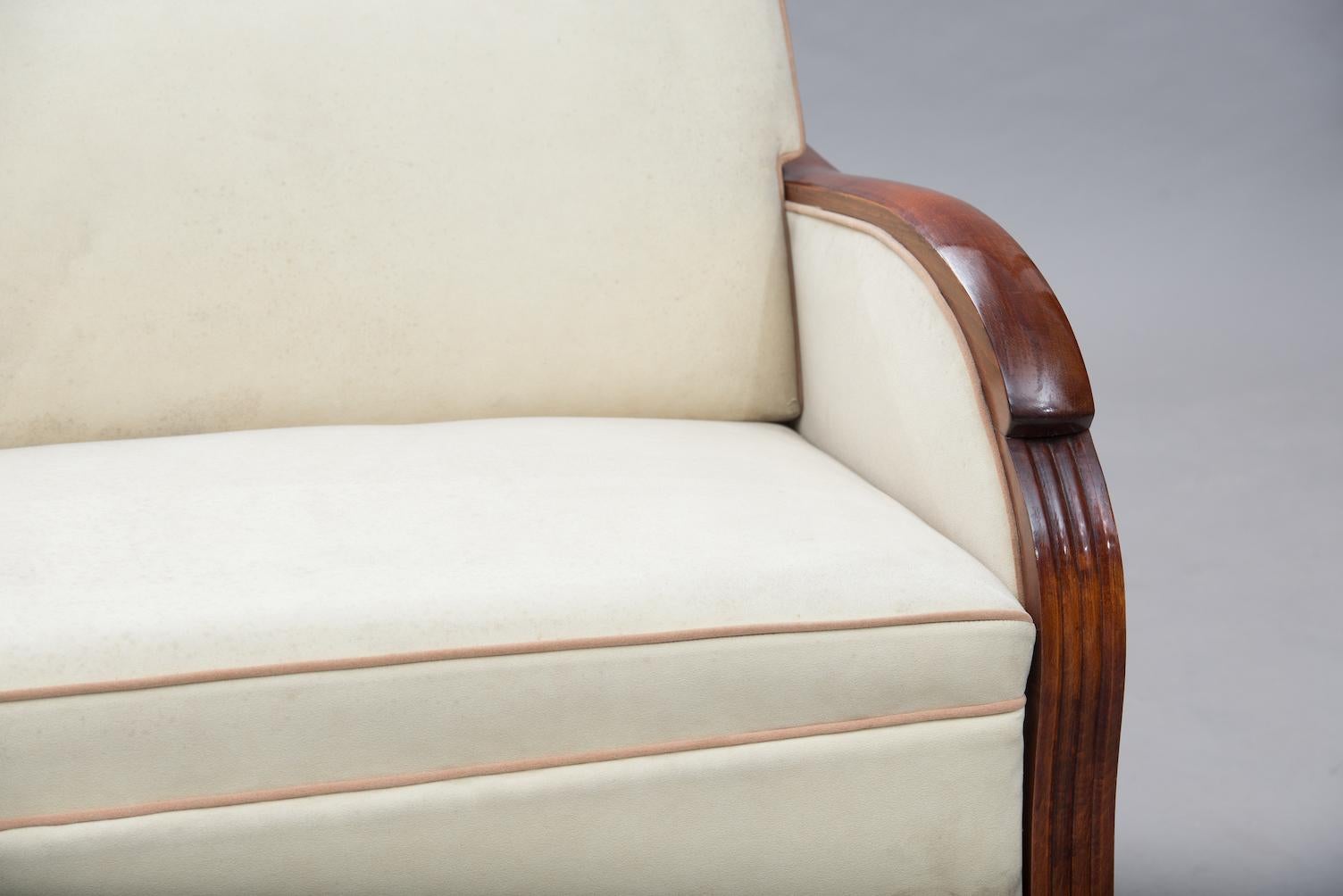 Art Deco Holz gerahmt Französisch Sofa-Bett im Zustand „Gut“ in Porto, PT