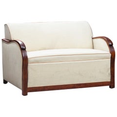 Art Deco Wood Framed French Sofa-Bed