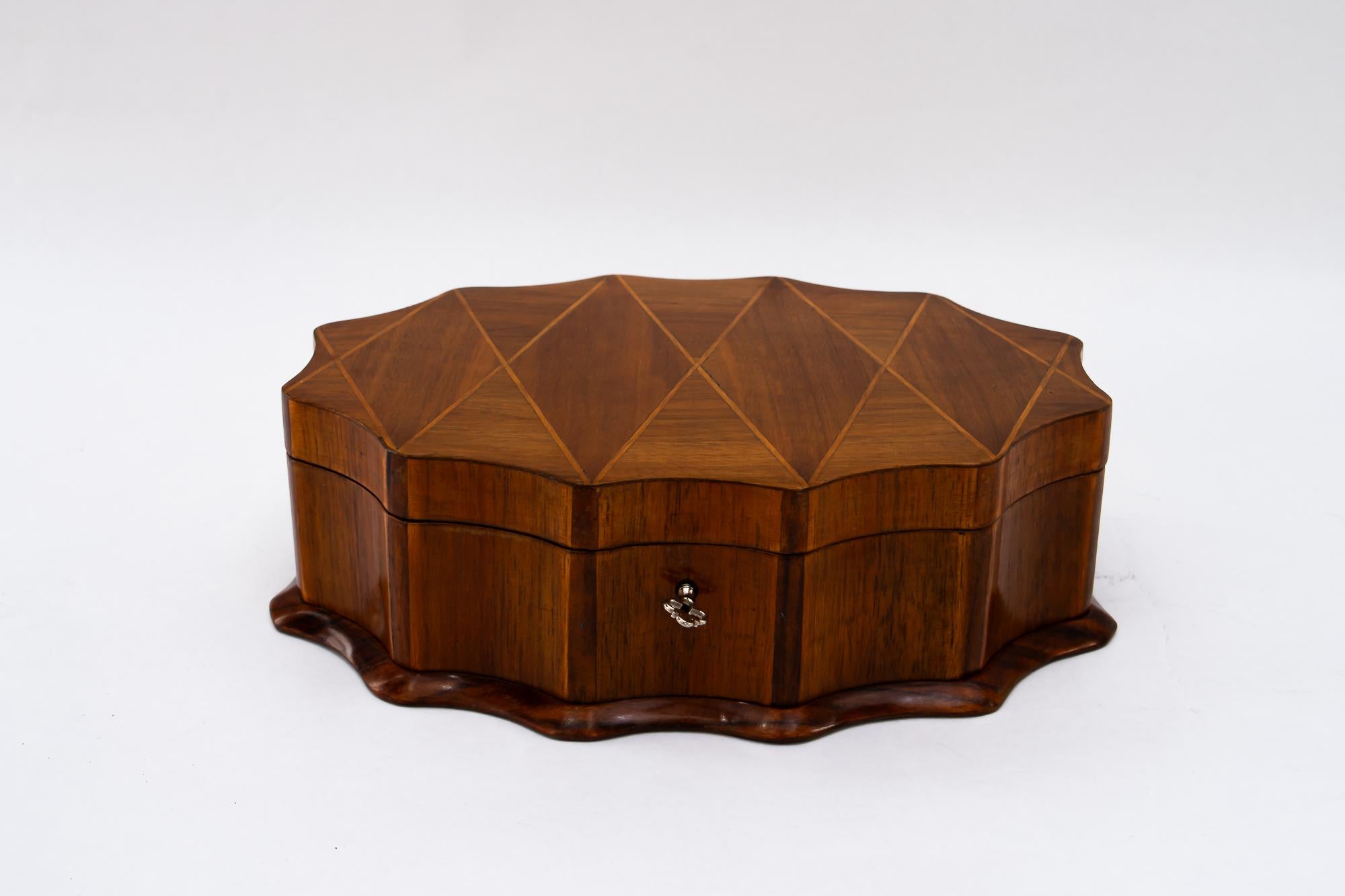 Austrian Art Deco Wood Jewelry Box around 1920s For Sale