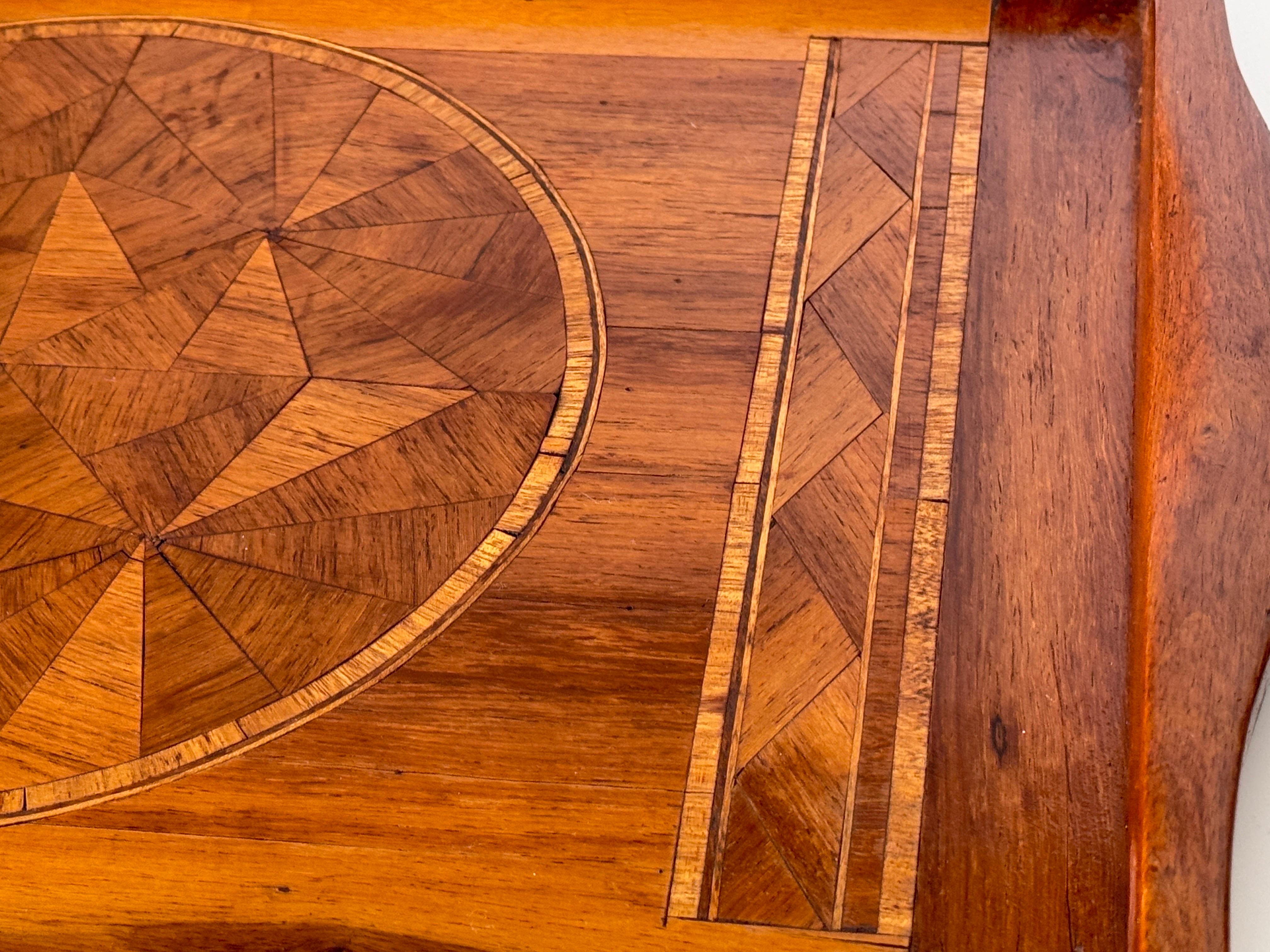 Art Deco Wood Marquetry Tray, Brown Color, Wood France 1940 For Sale 3