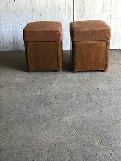 Art Deco Wood Ottoman Stool Ca1930/2 St
