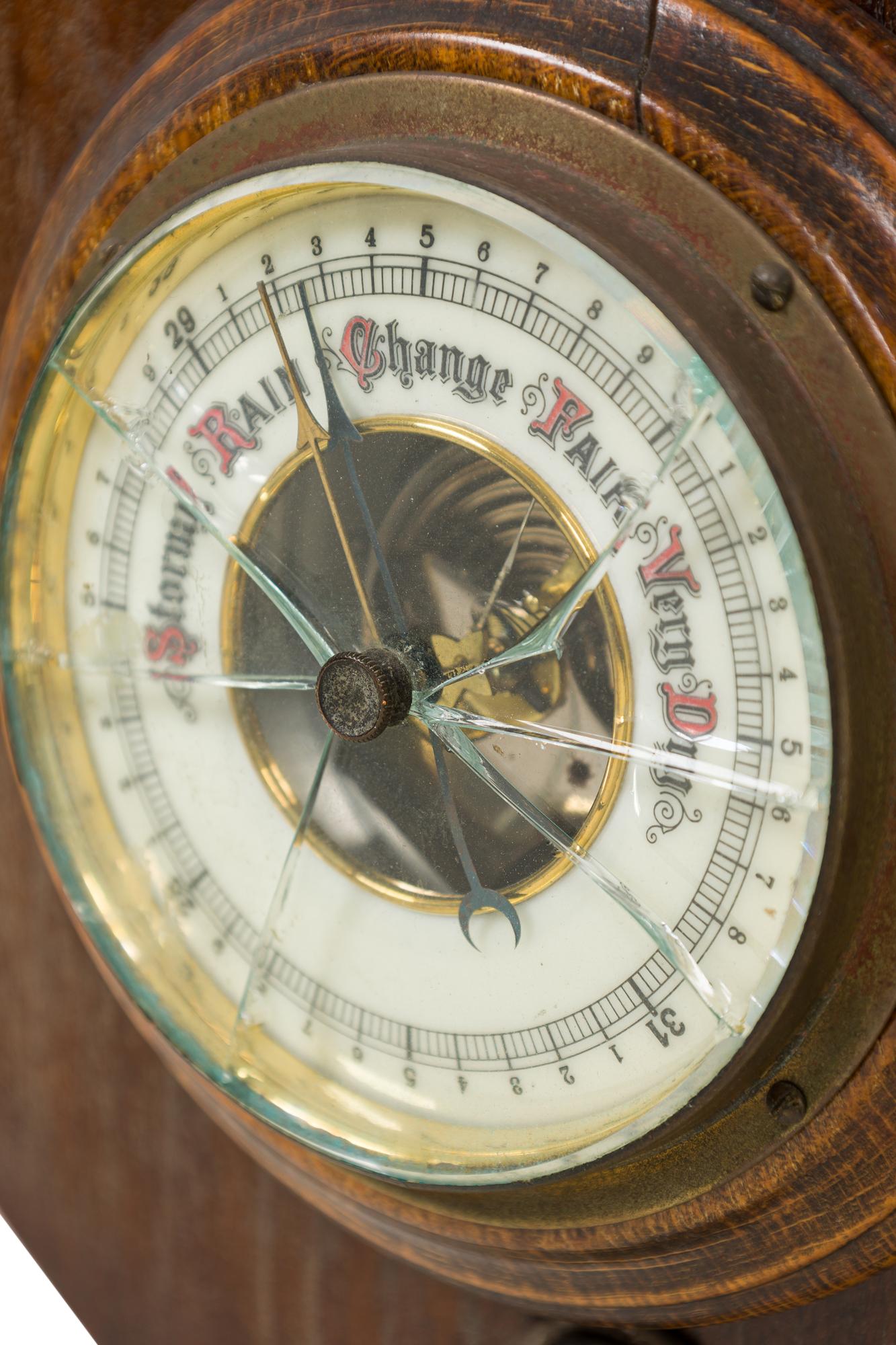 Propeller-Barometer aus Holz im Art déco-Stil im Angebot 5