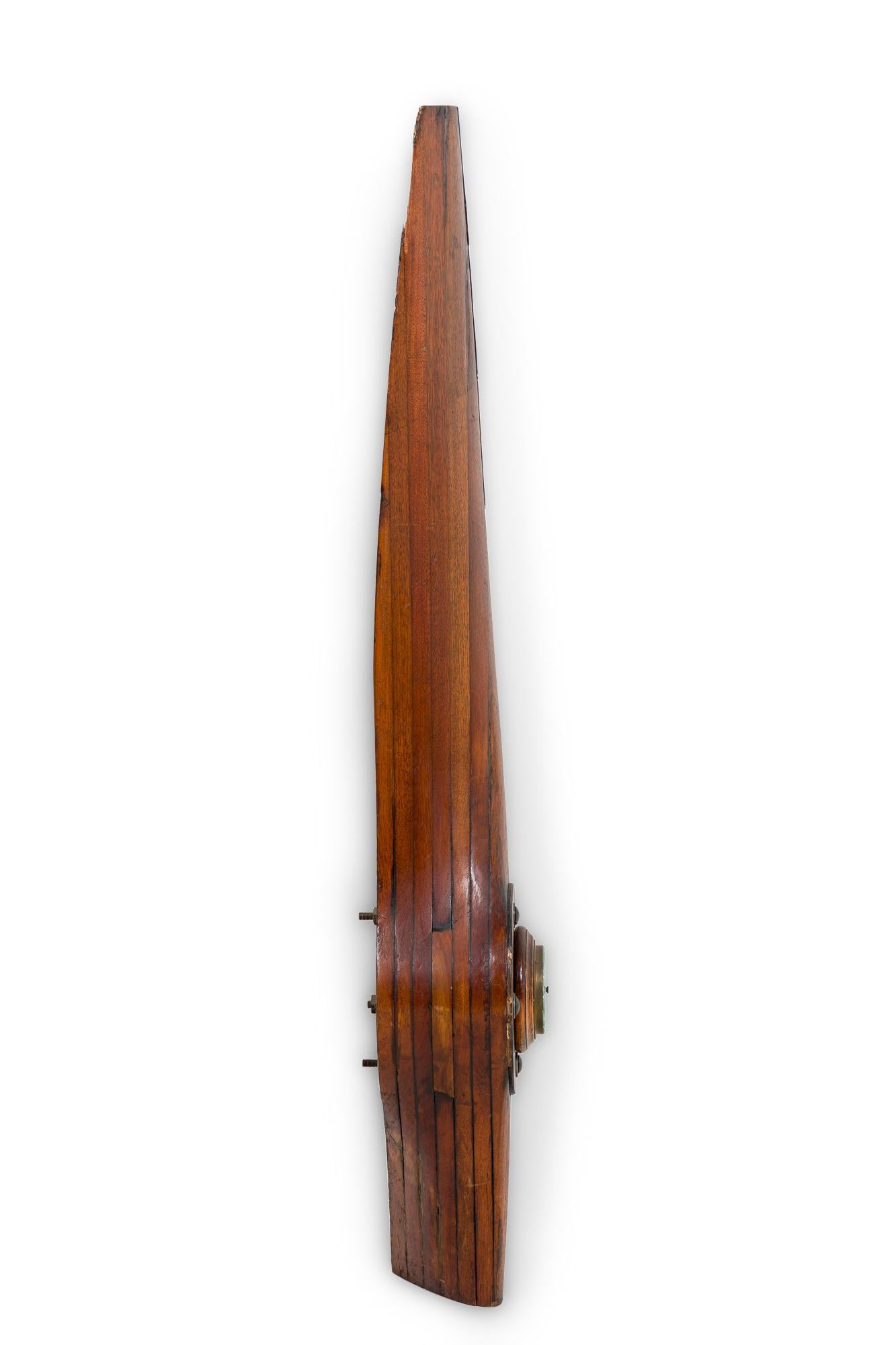Propeller-Barometer aus Holz im Art déco-Stil im Zustand „Gut“ im Angebot in Queens, NY