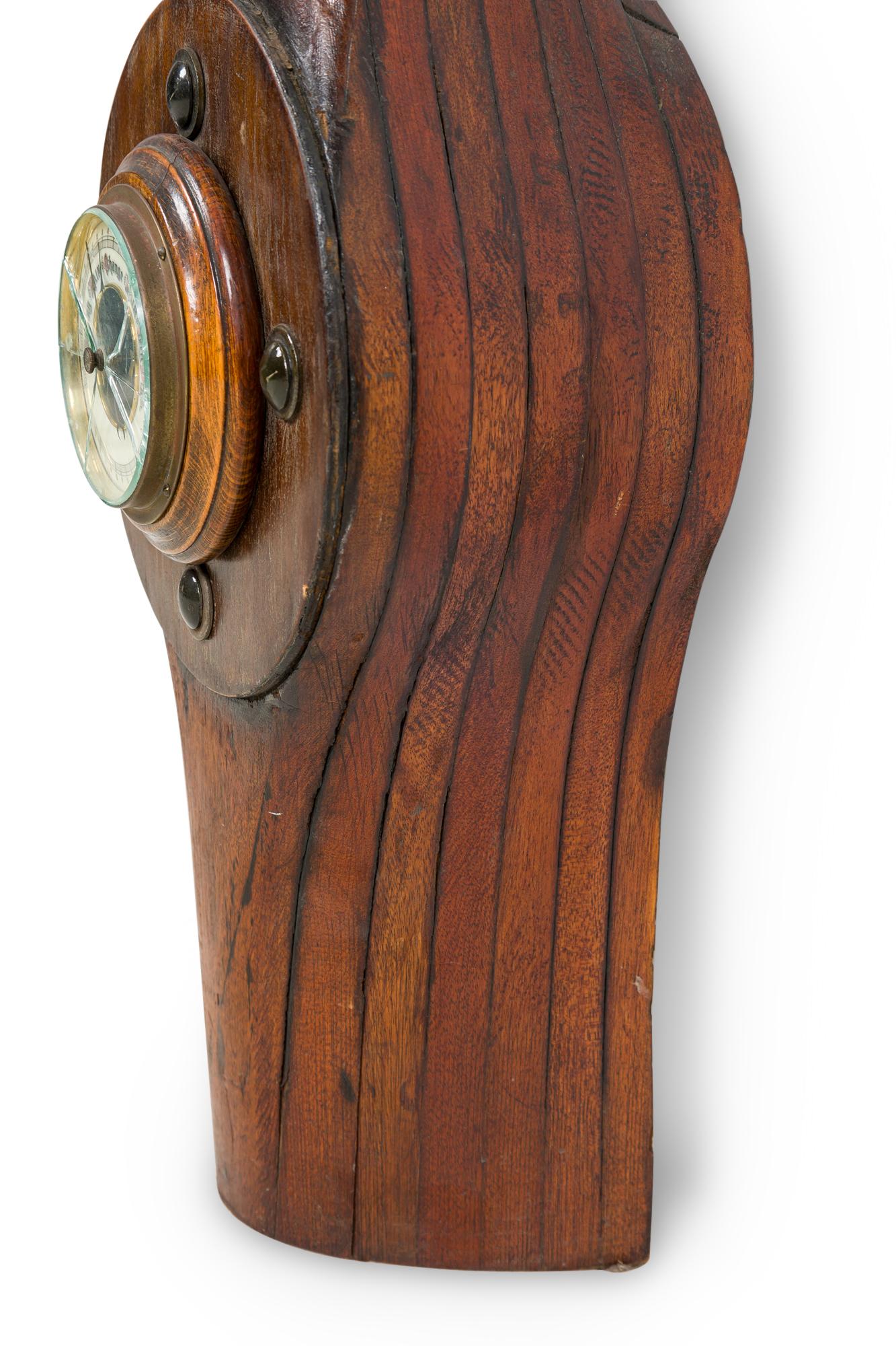 Propeller-Barometer aus Holz im Art déco-Stil im Angebot 4