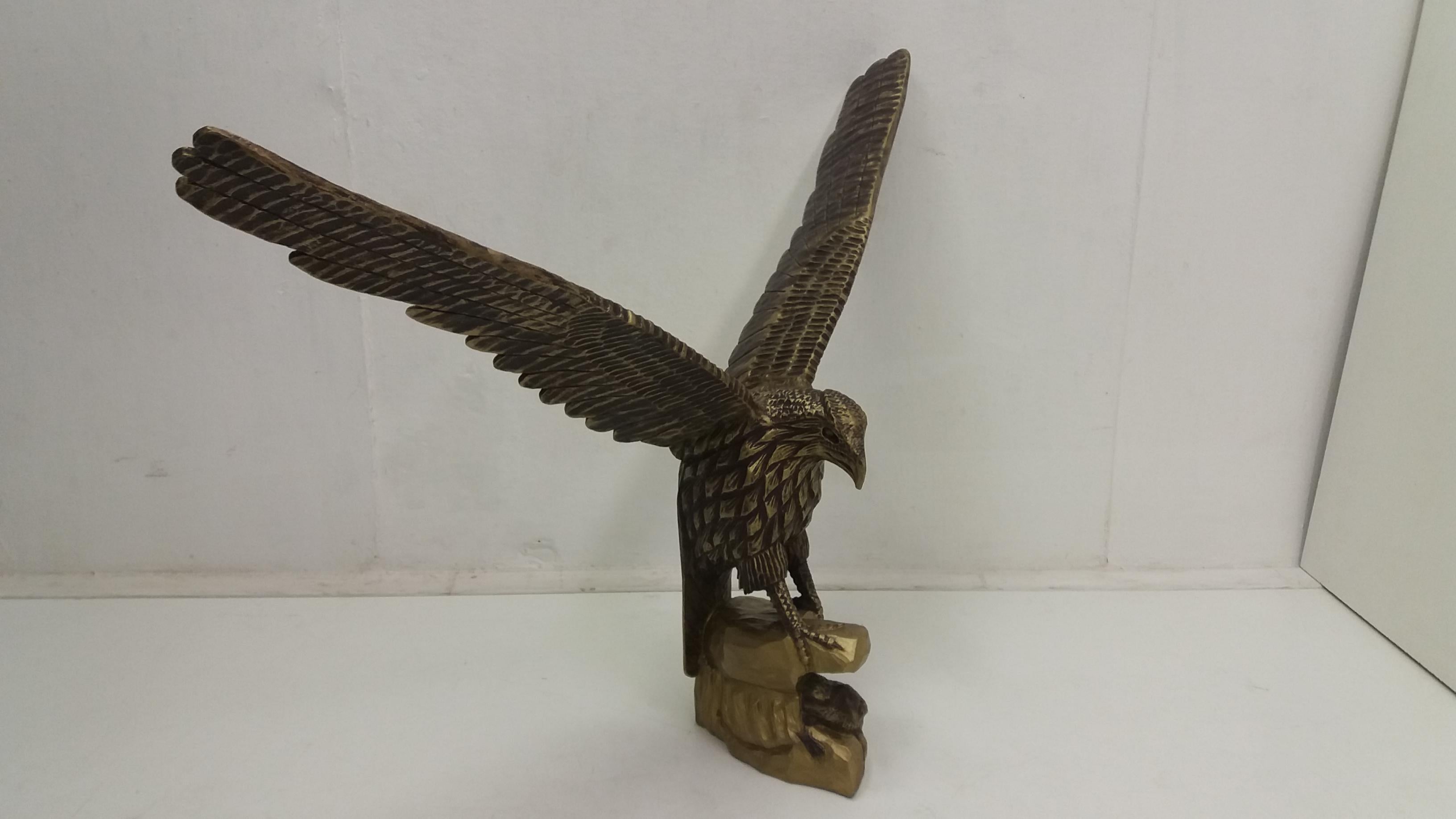 German Art Deco Wood Sculptures of Eagles, Deutschland For Sale
