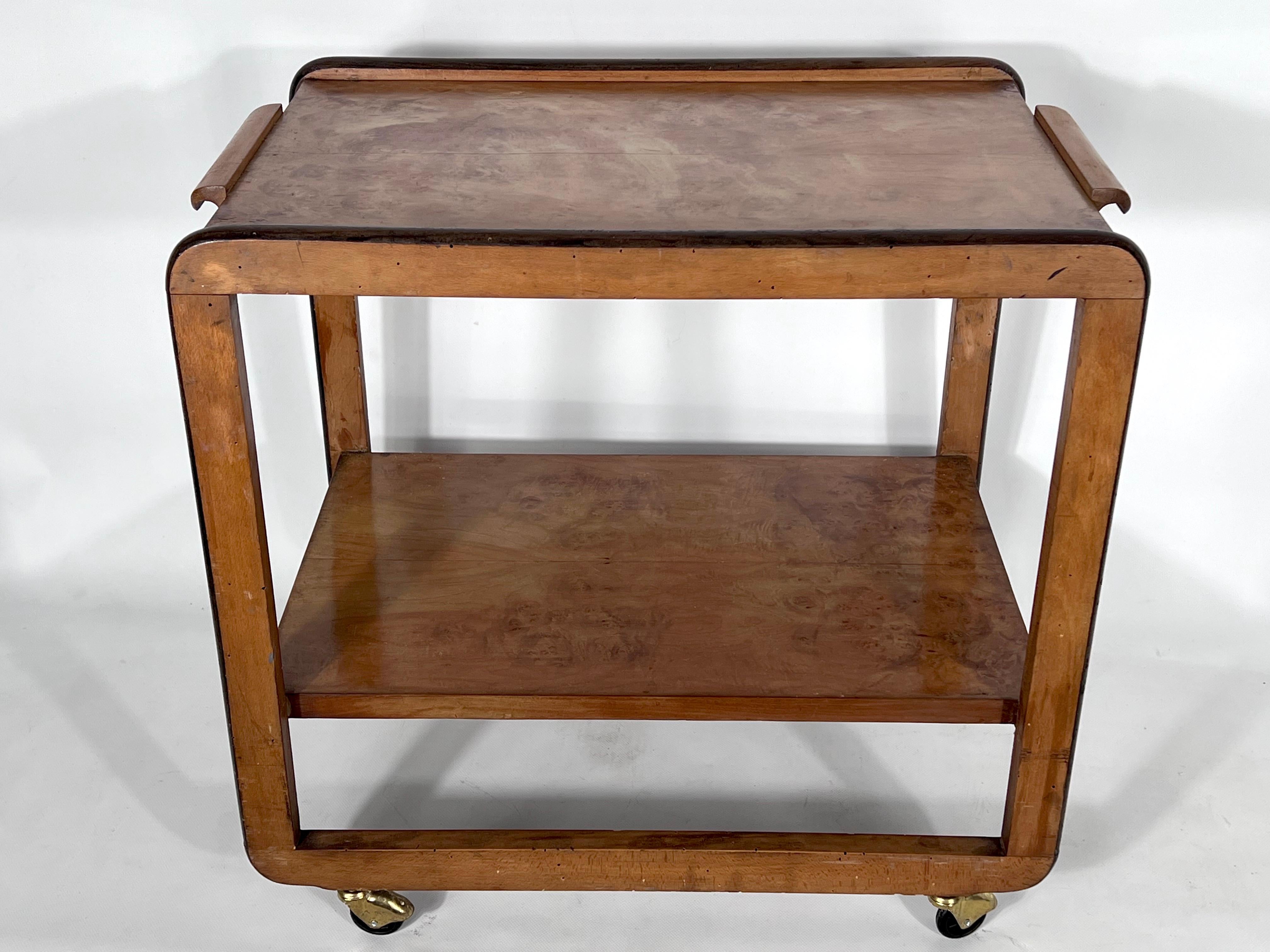 Italian Art Deco wood serving table. Italy 1930s For Sale