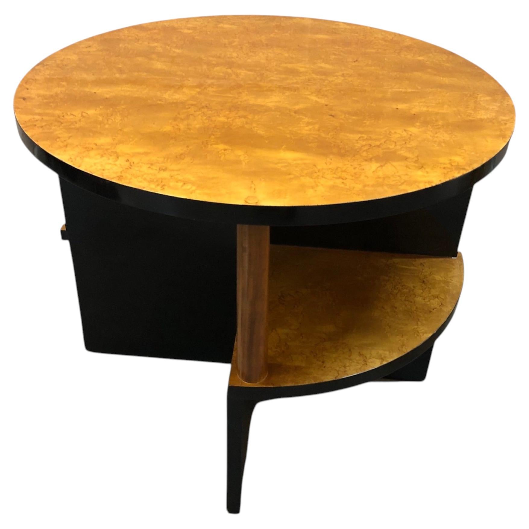 Art Deco Wood Table, France, 1930