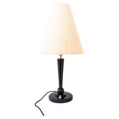 Art Deco Wood table lamp and fabric shade vienna around 1920s