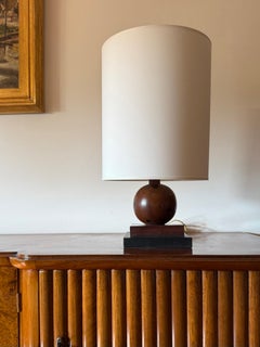Art Deco wood table Lamp, France ca. 1930s
