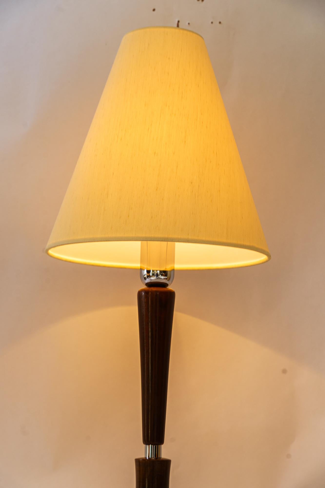 Art Deco wood table lamp vienna around 1930s For Sale 4