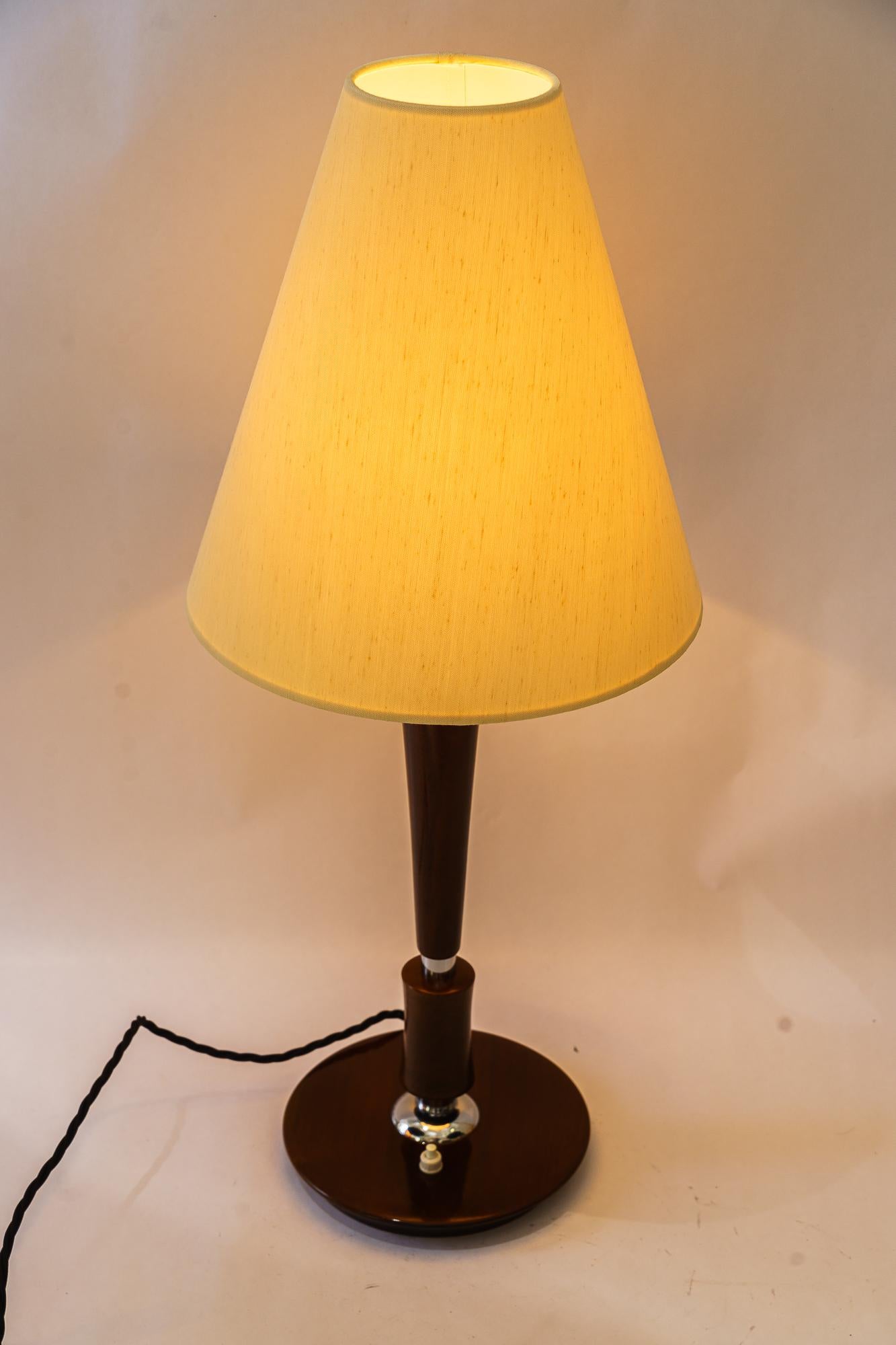 Art Deco wood table lamp vienna around 1930s For Sale 6
