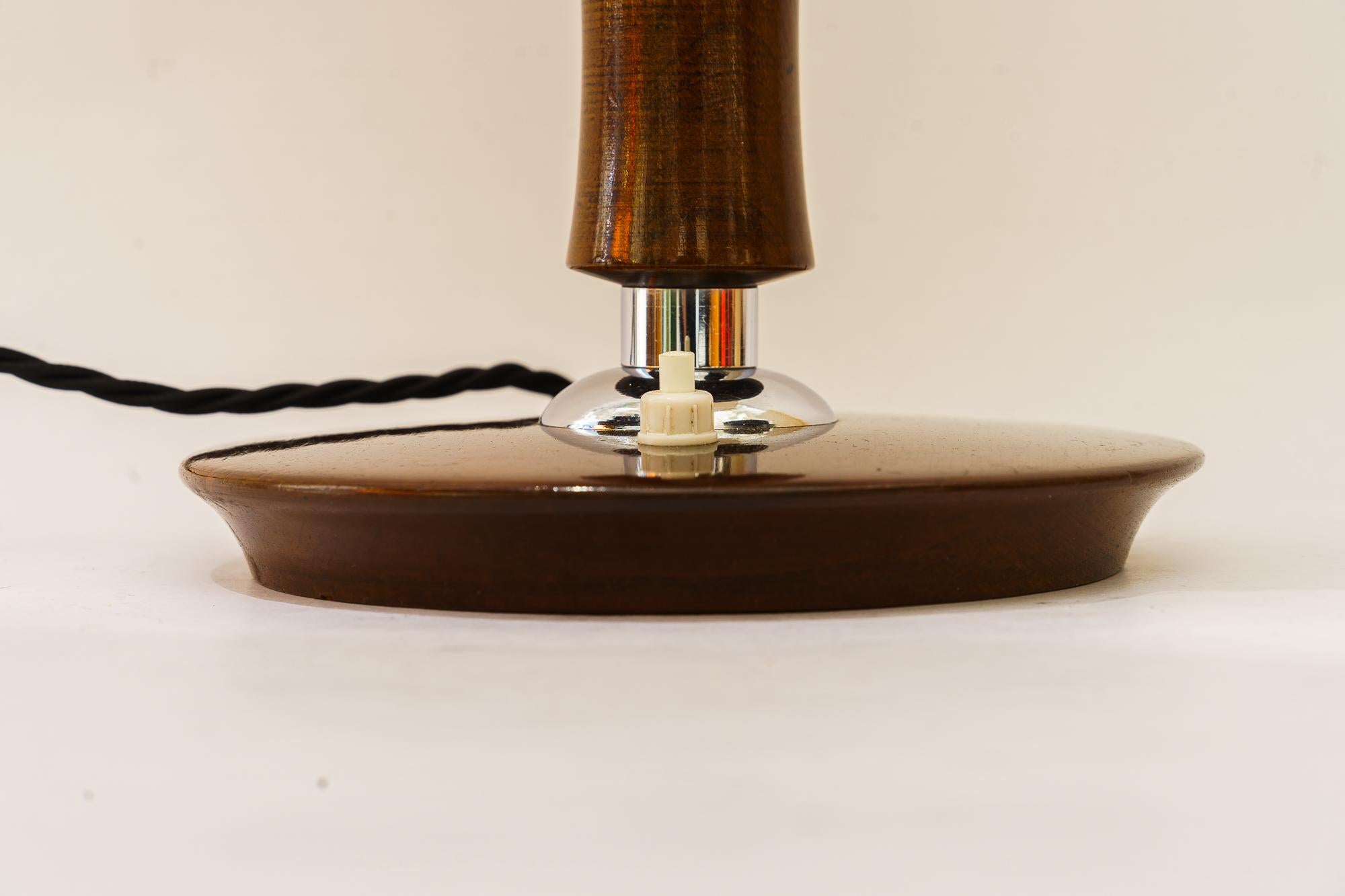 Art Deco wood table lamp vienna around 1930s For Sale 1
