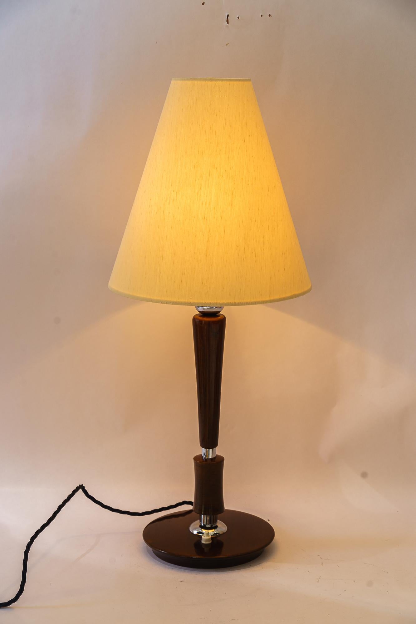 Art Deco wood table lamp vienna around 1930s For Sale 2