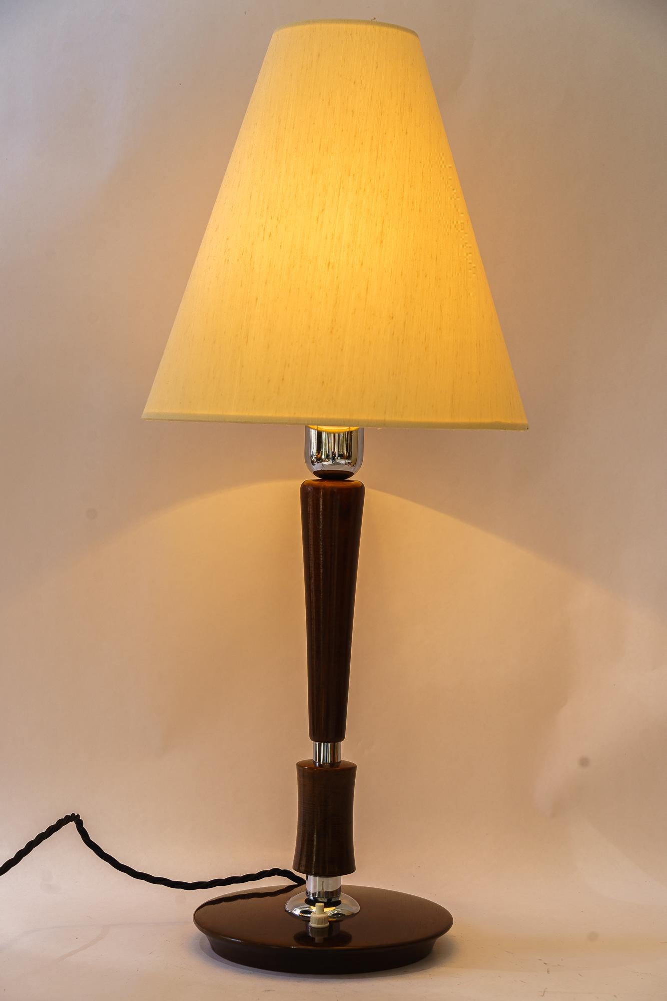 Art Deco wood table lamp vienna around 1930s For Sale 3