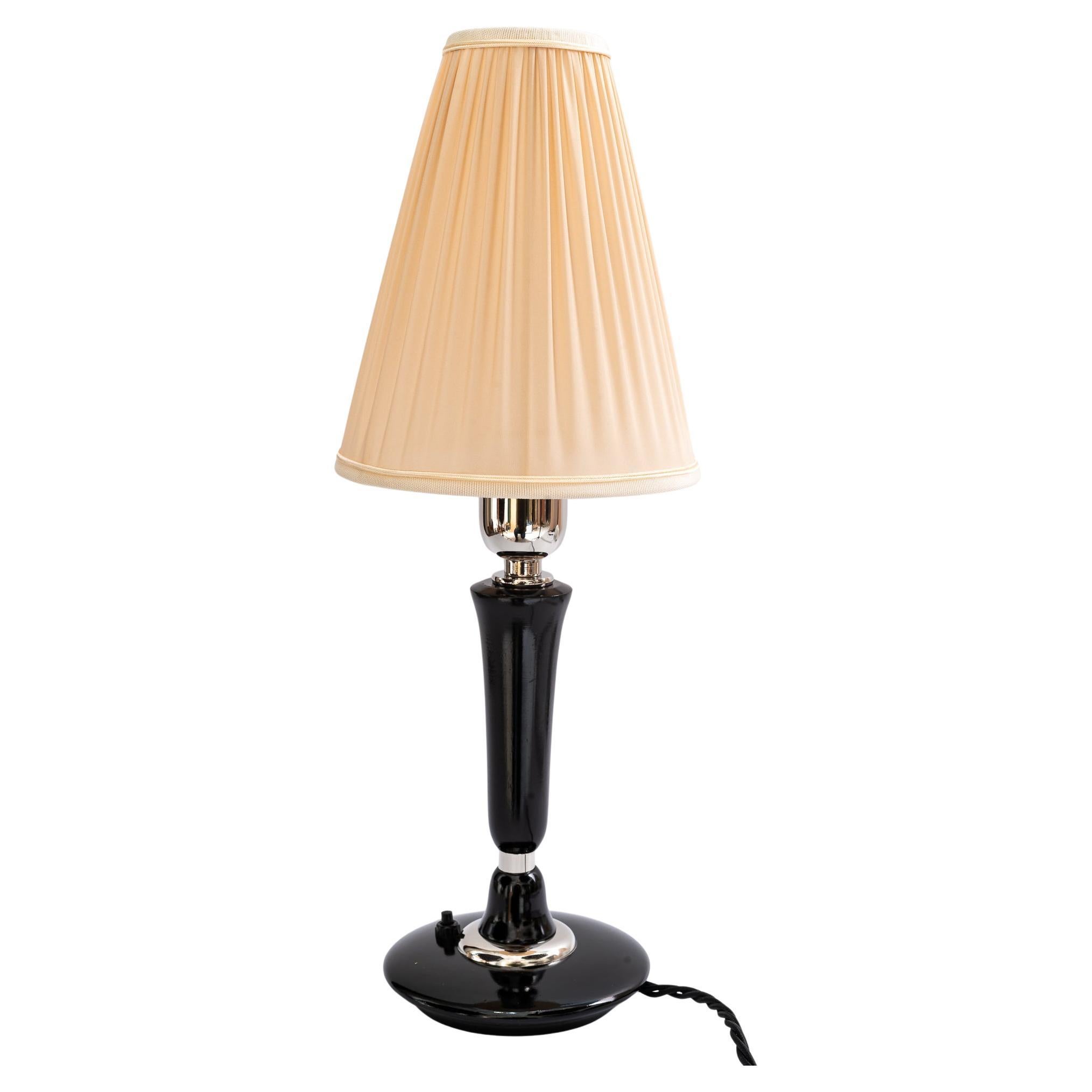 Art Deco wood table lamp vienna around 1930s For Sale