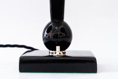 Art Deco Lampe de table en bois avec abat-jour en tissu vienne vers 1920