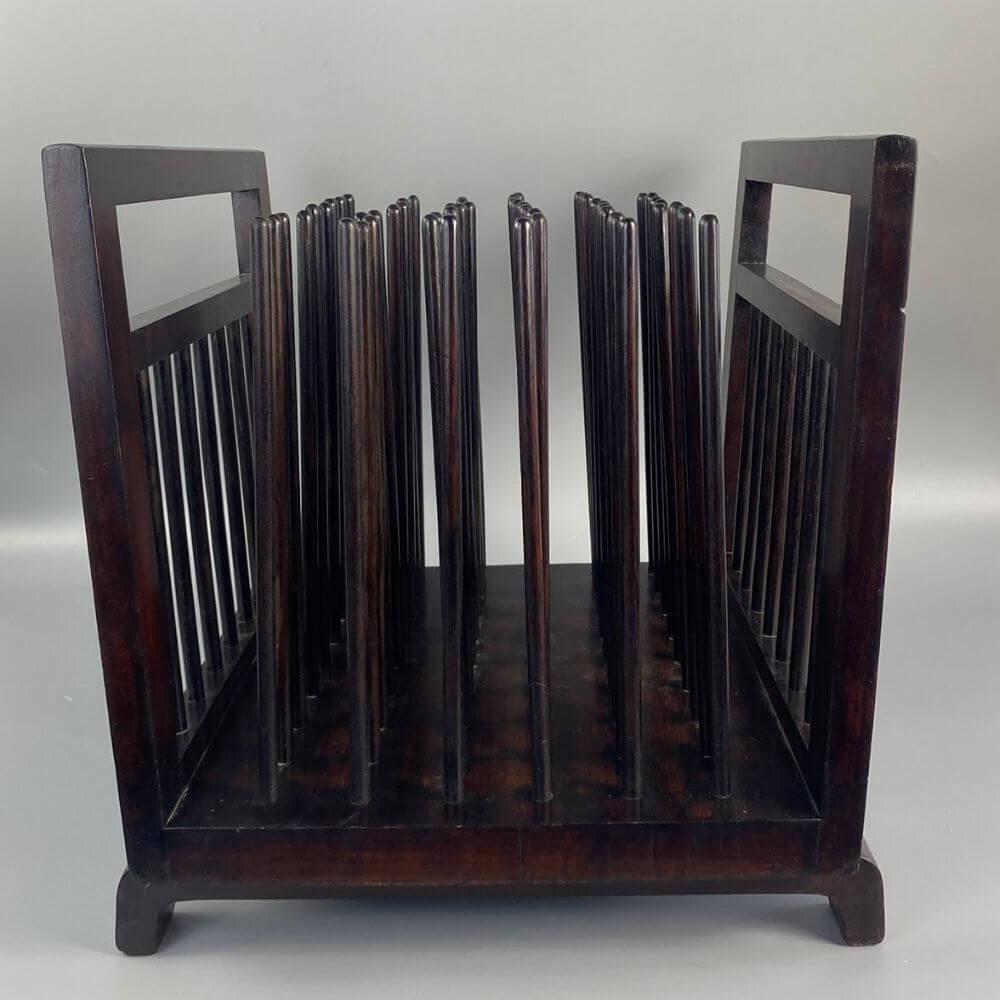 Art Deco Wood Vinyl Rack, circa 1920s In Good Condition For Sale In Budapest, HU