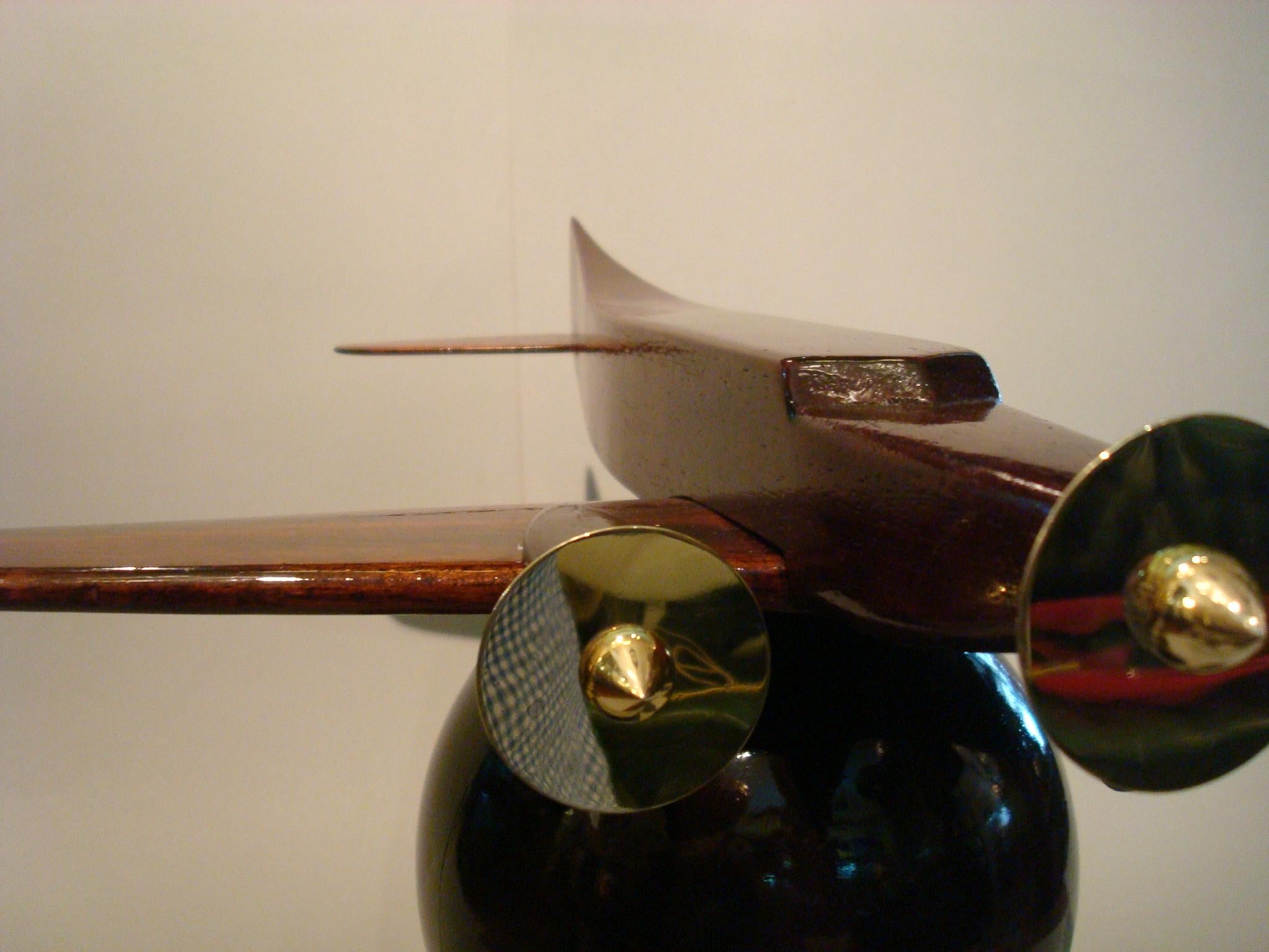 Art Deco Wooden Airplane Model of a Couzinet In Good Condition In Buenos Aires, Olivos