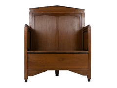 Art Deco Wooden Bench, The Netherlands, 1930s