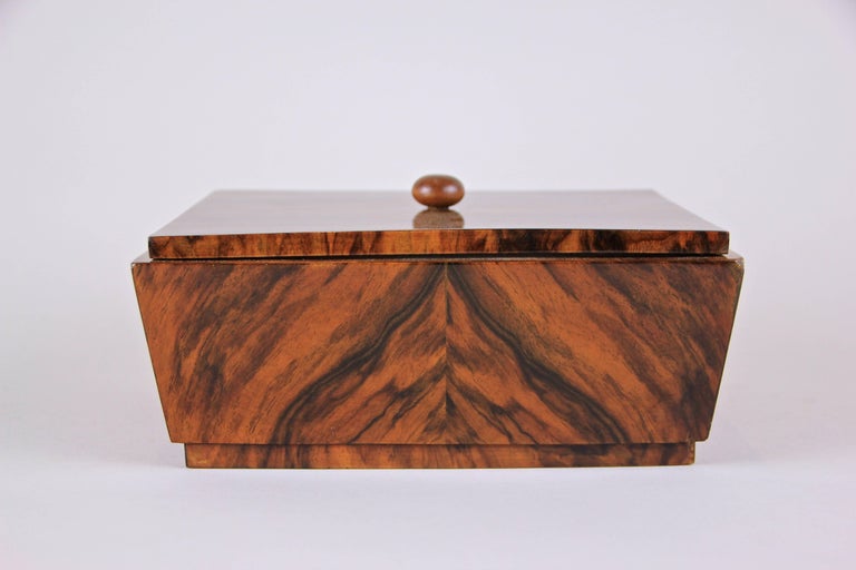 Art Deco Wooden Box Burr Walnut, Austria, circa 1925 For Sale at 1stdibs