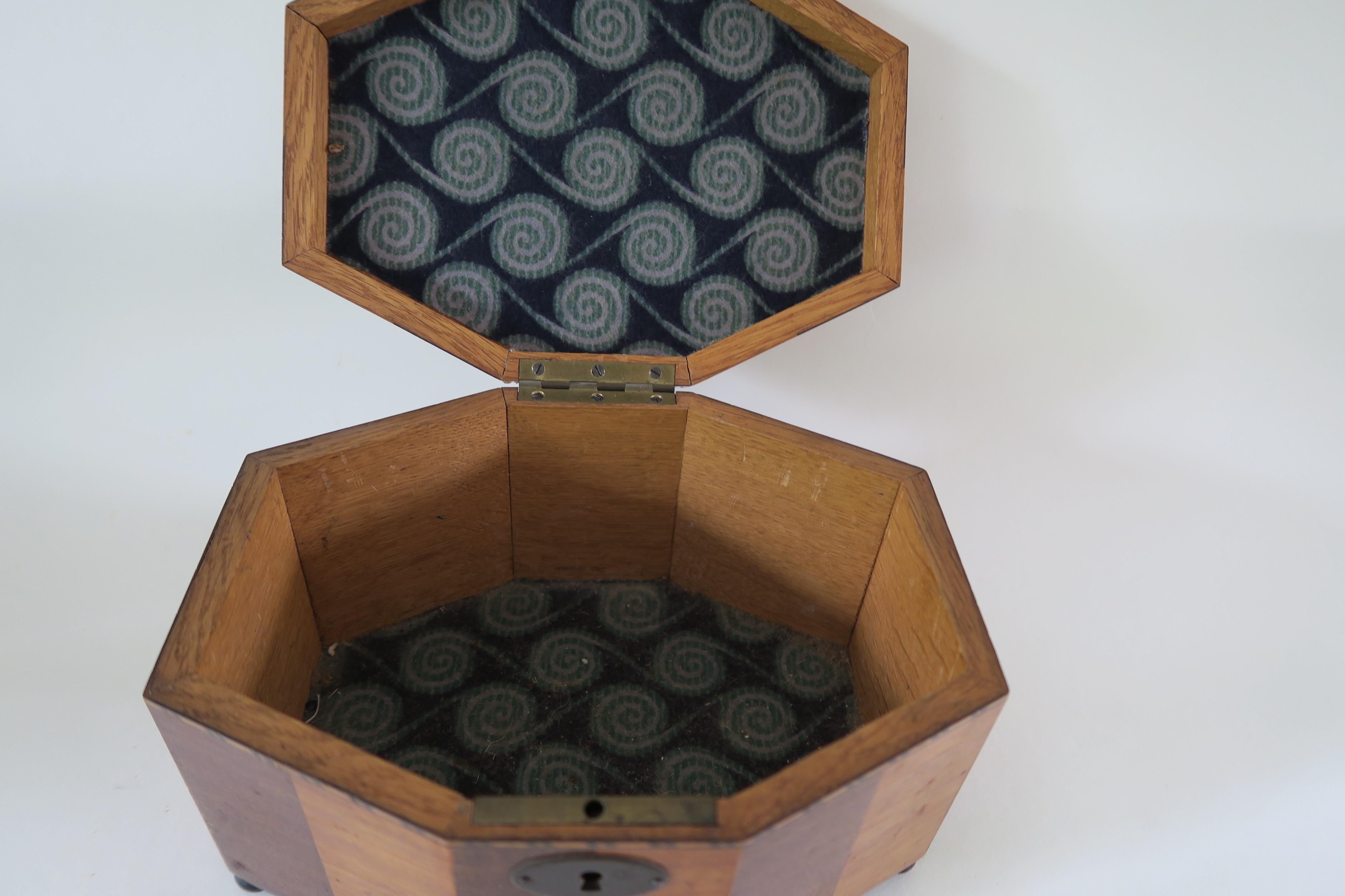 Fabric Art Deco Wooden Box For Sale