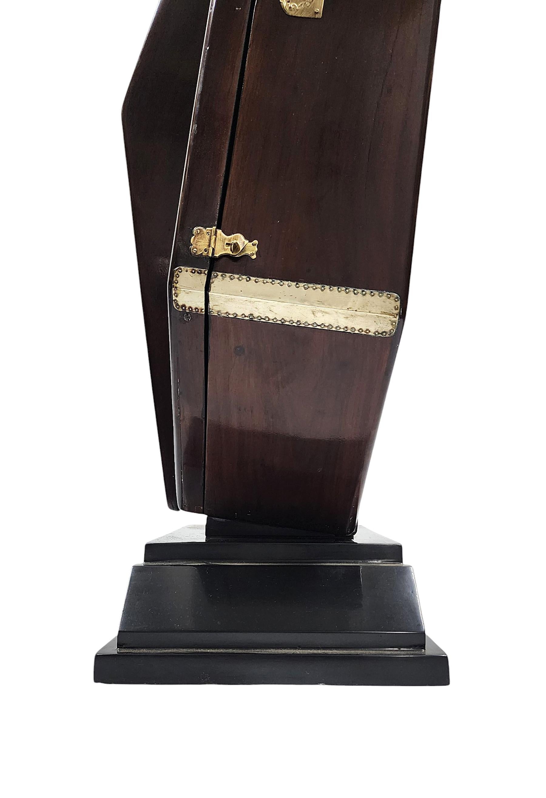 Art Déco Cello Case Wooden Liquor Storage Cabinet/Dry Bar with Shelves, France en vente 2