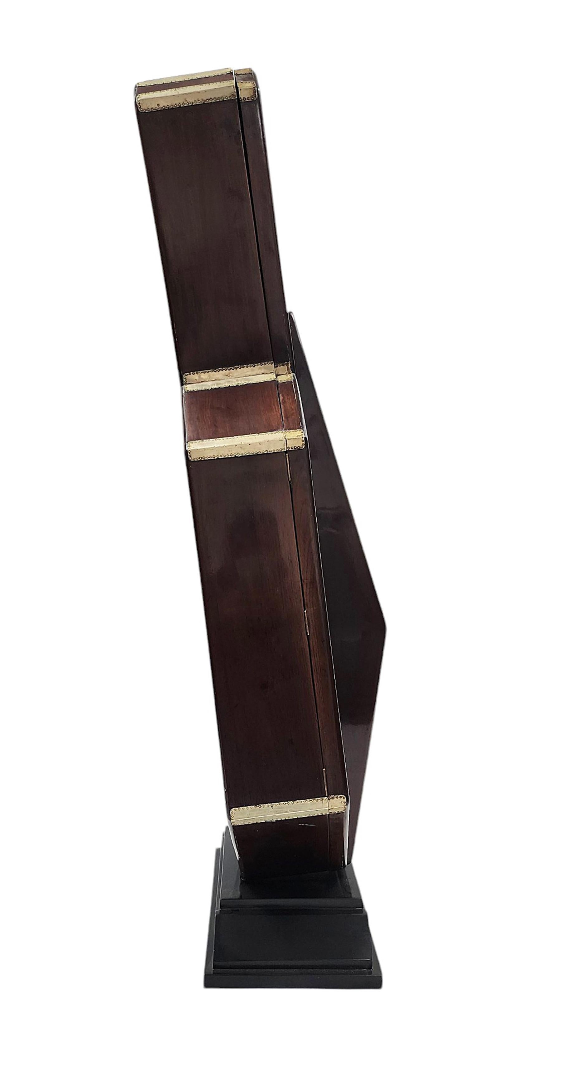 Français Art Déco Cello Case Wooden Liquor Storage Cabinet/Dry Bar with Shelves, France en vente