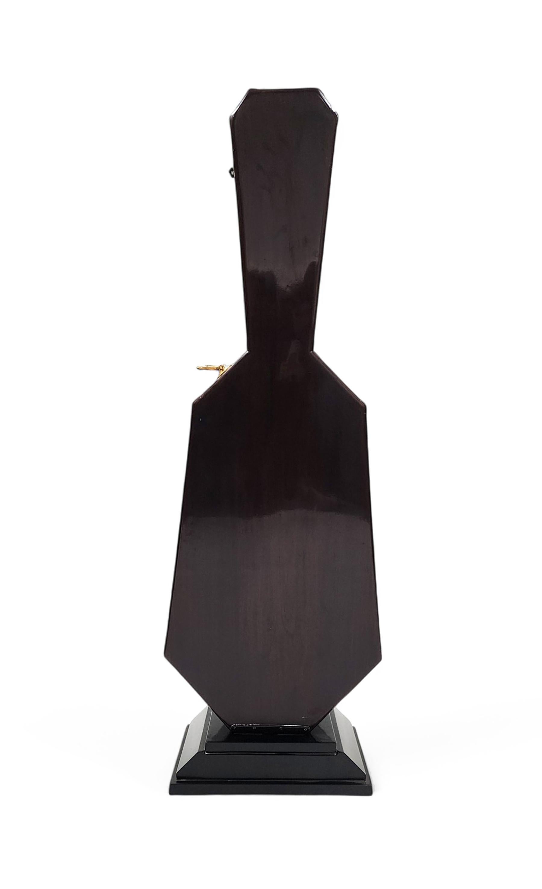 Sculpté Art Déco Cello Case Wooden Liquor Storage Cabinet/Dry Bar with Shelves, France en vente