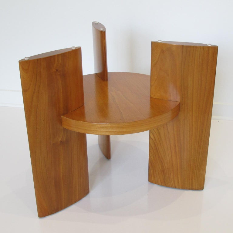 Art Deco Wooden Coffee Table with Saint Gobain GlassTop Etched