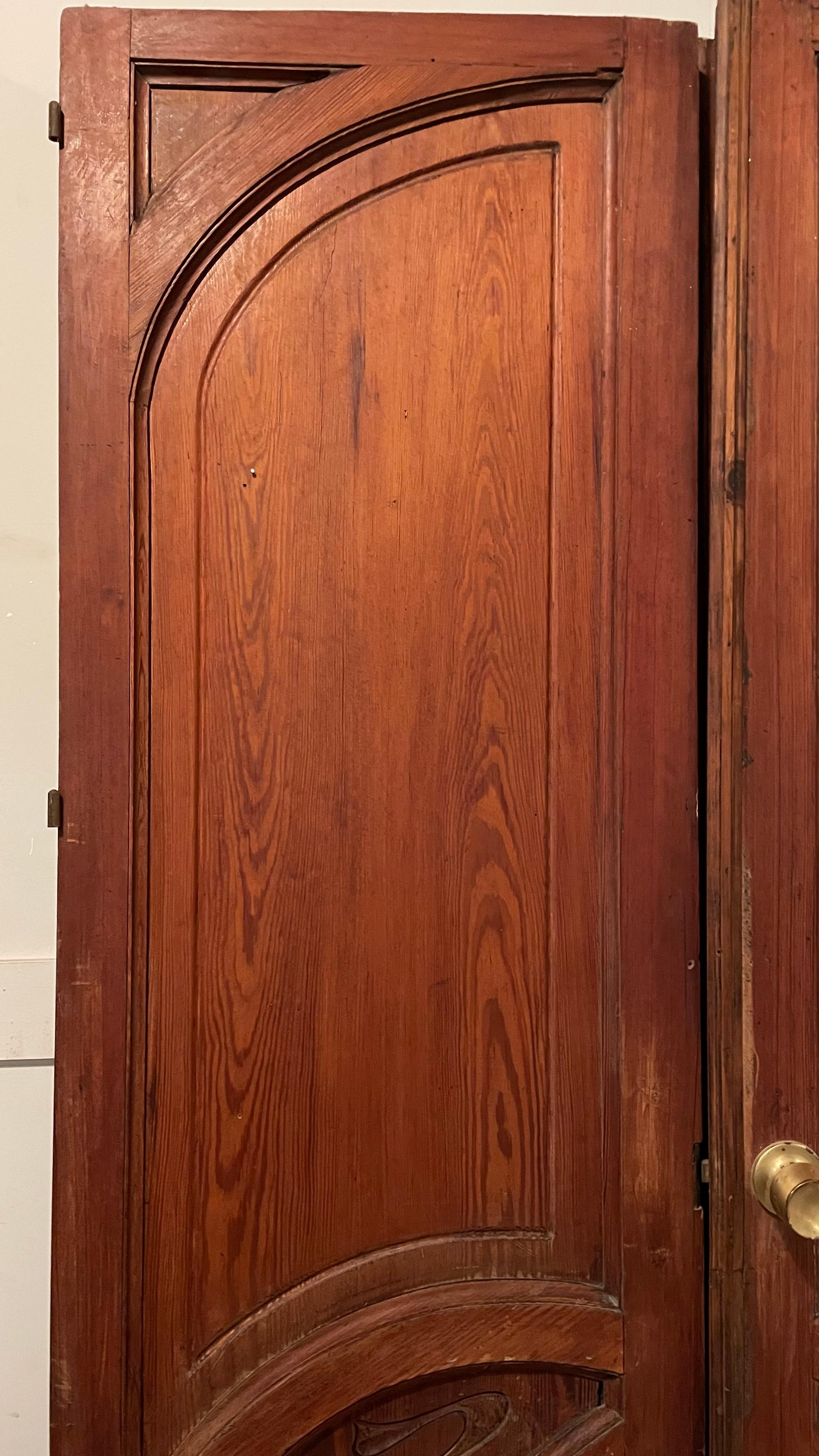 Art Deco Wooden Double Door In Good Condition In Vulpellac, Girona