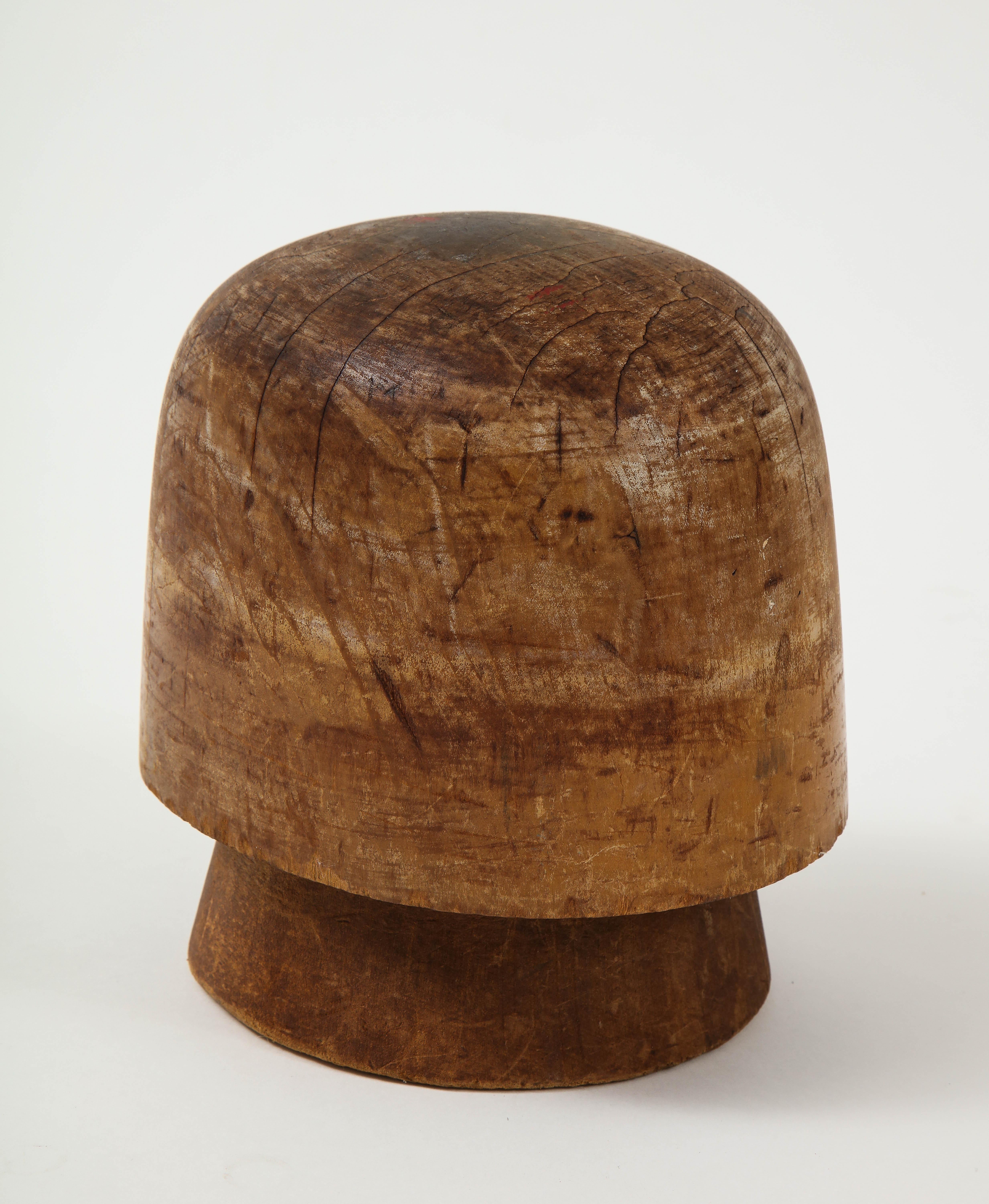 Hardwood Art Deco Wooden Hat Form