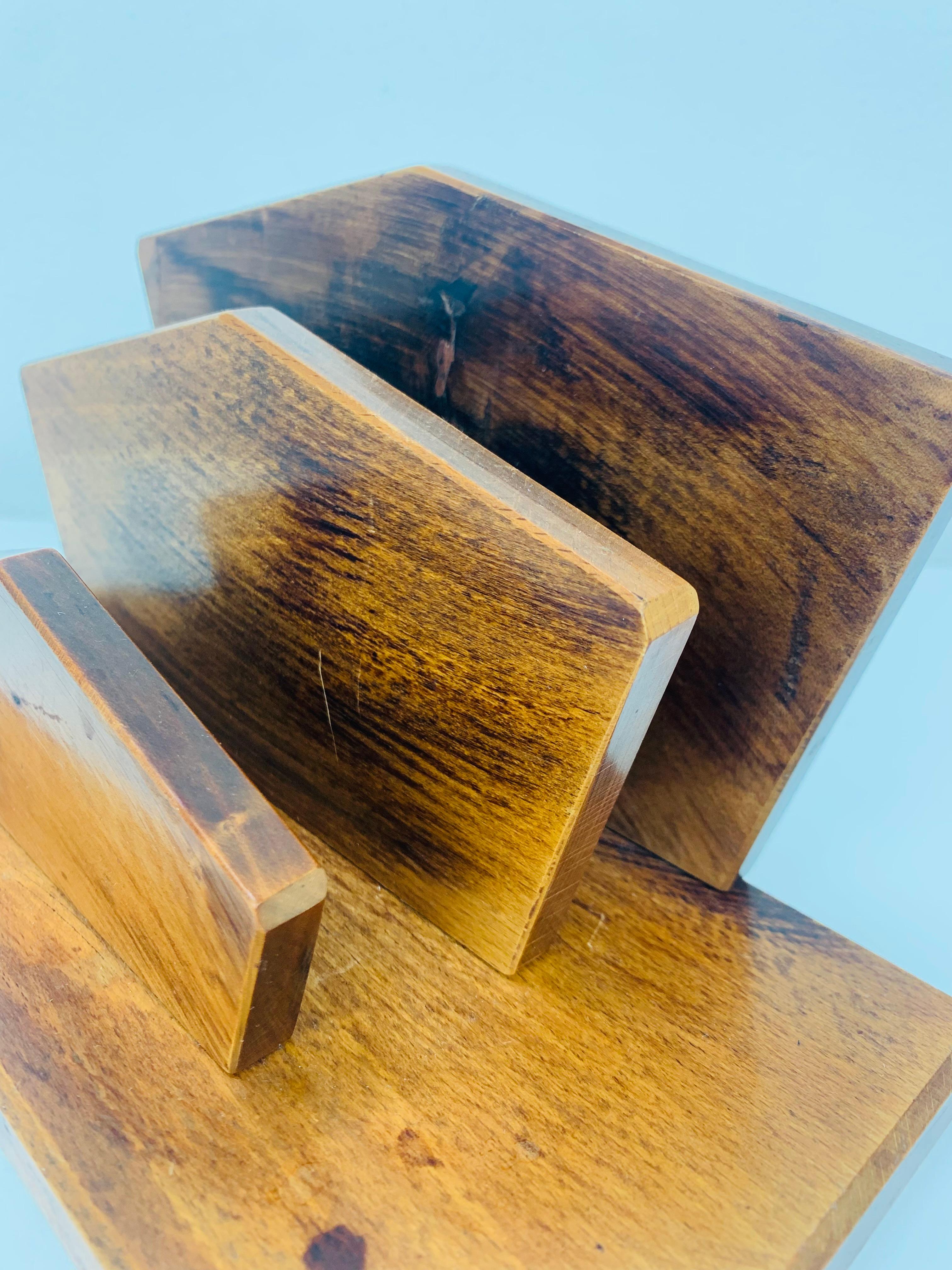 Porta lettere in legno Art Déco, anni '40, Francia in vendita 1