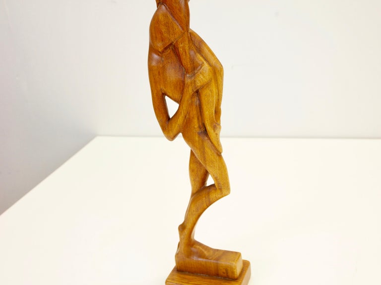 Art Deco Wooden Sculpture in "Amsterdam School" Style For Sale at 1stDibs