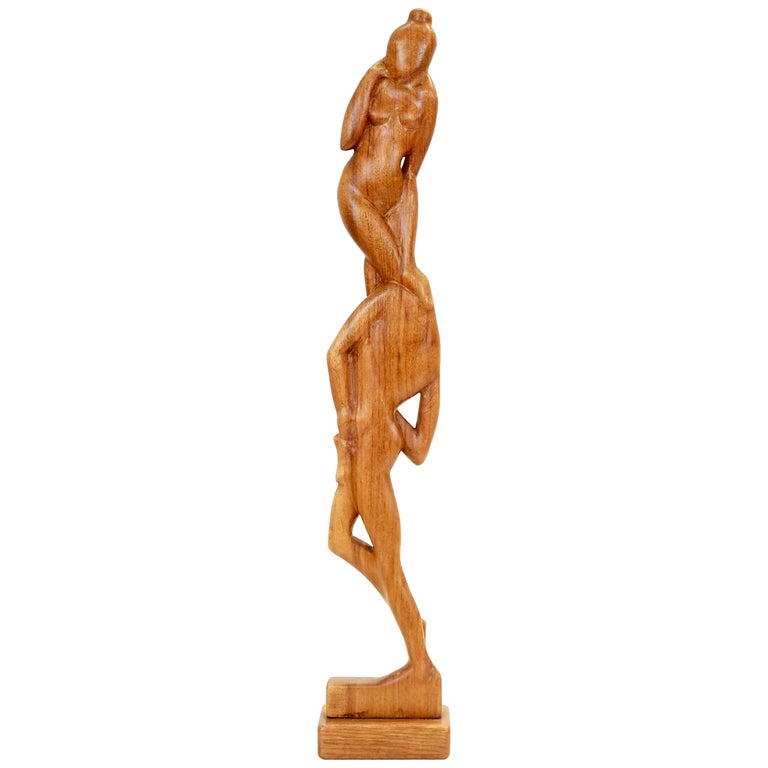 Art Deco Wooden Sculpture in "Amsterdam School" Style For Sale at 1stDibs