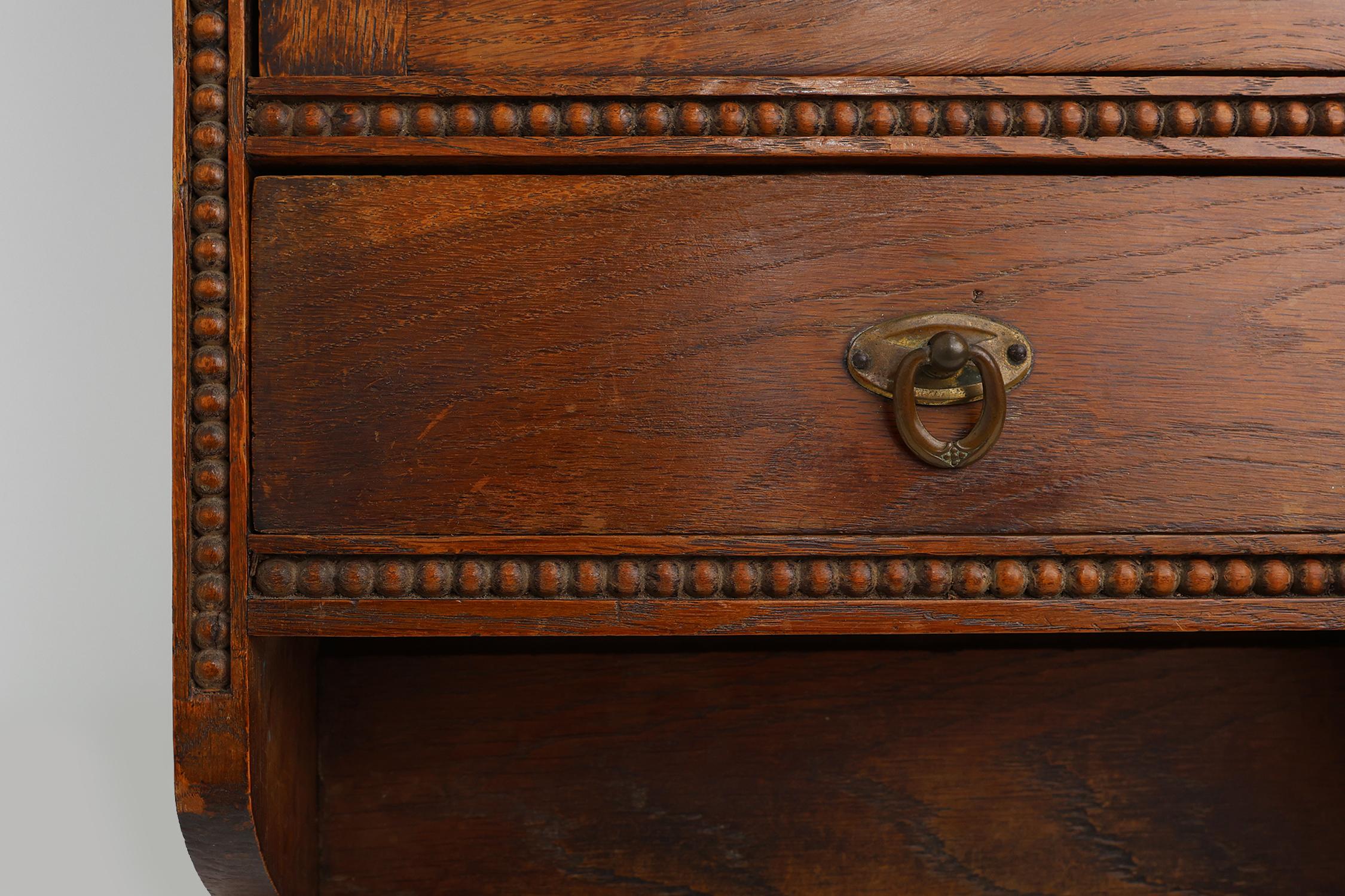 Français Cabinet de rasage en bois Art Deco avec Mirror, France 1930s en vente