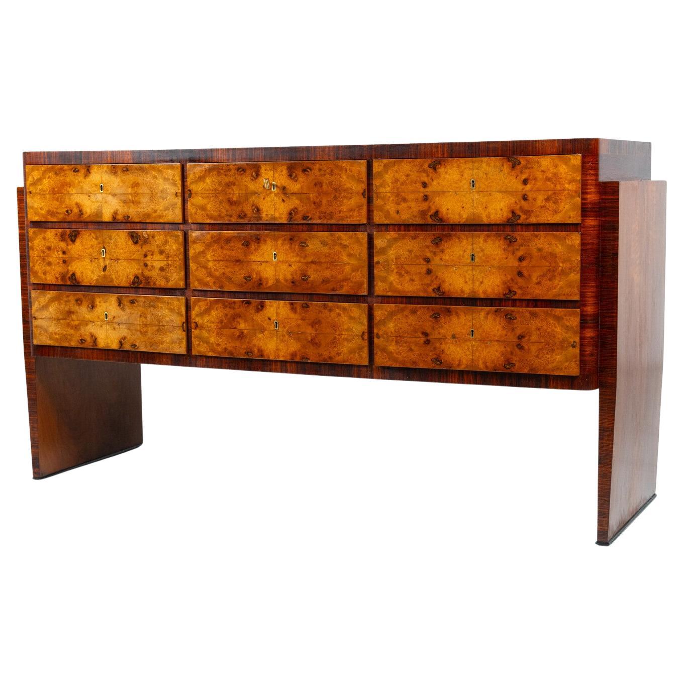 Art Deco Wooden Sideboard, Italy