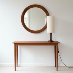 Lámpara de mesa de madera de estilo Art Déco, de Charles Dudouyt, Francia, alrededor de la década de 1930