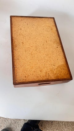 Vassoio in legno Art Déco con intarsio geometrico - Francia, anni '40