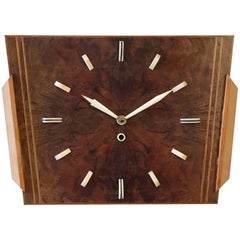 Art Deco Wooden Wall Clock