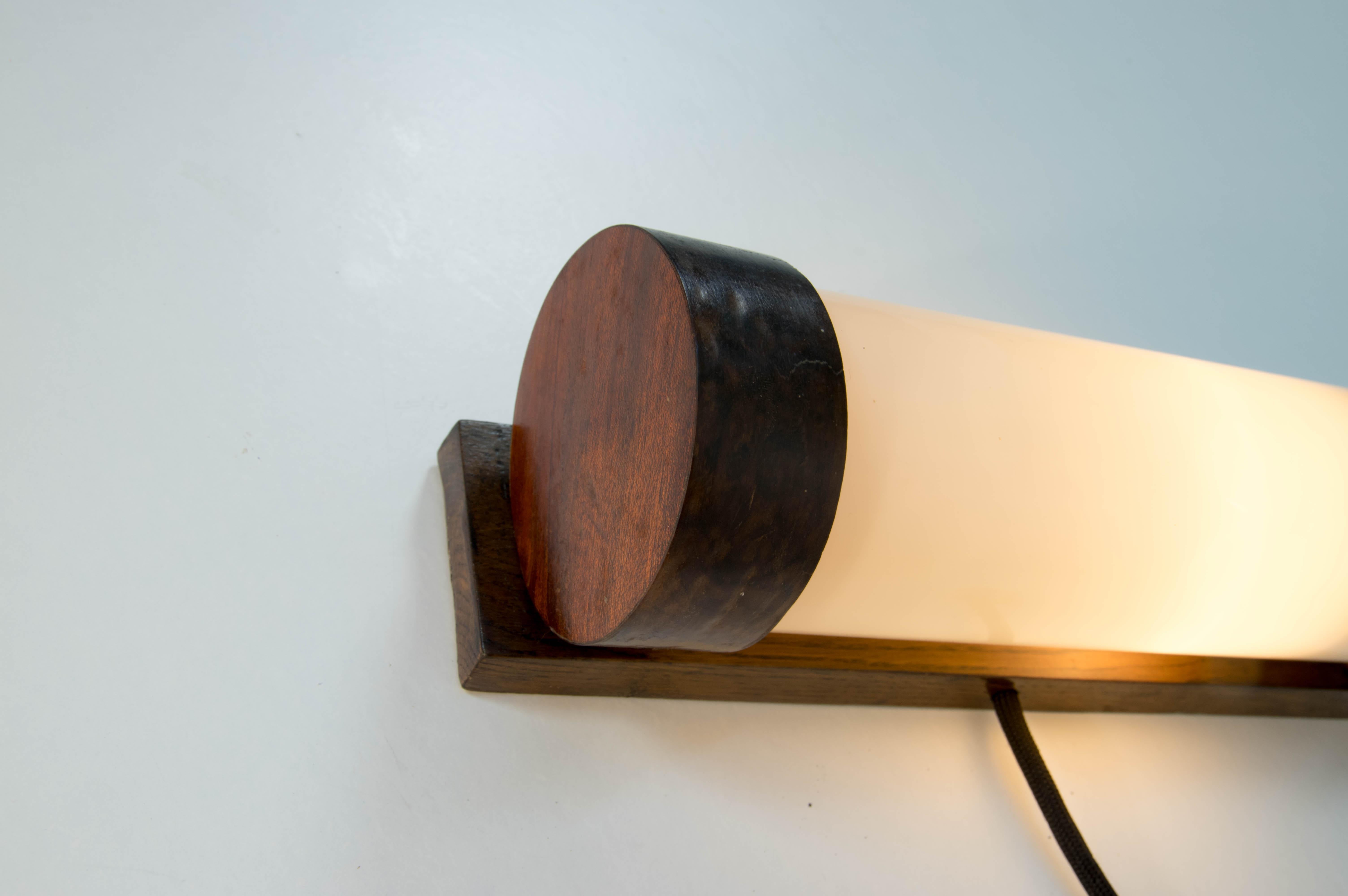 Art Deco Wooden Wall Lamp/Scone, 1930s For Sale 1