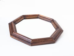 Art Deco Wooden Wall Mirror, France 1940s